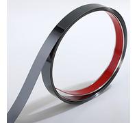 Molding & Wall Trim | Stainless Steel Black Metalized Mirror-Like Finish, Peel and Stick Design, 5m x 1cm
