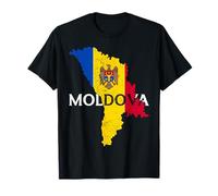 Moldova Country Map Flag Proud Moldovan Patriotic T-Shirt