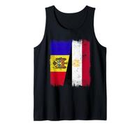 Moldova Egypt Half Flag Moldovan Egyptian Heritage Tank Top