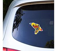 Moldova Flag Map Car Window Stickers Moldova Car Decal Window Decal Patriotic Decor National Flag Country City Souvenir Bumper Stickers for Cars/Trucks Window Decor Gift to Friend