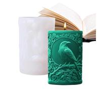 Molds for Candle Making - Non Stick Easy Release Silicone Crow Mold, Handmade Wax Casting Tool, Aromatherapy Candle Shape Form, DIY Craft Resin Plaster Ice Decorative Hobby Supply for Home Use