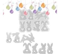 Molds for Candles, Non-Stick Bunny Easter Decoration for Home | Resin Mould for Making Rabbit Figurine Candles, for Chocolate Fondant Clay Living Room Bedroom Office Easter and C