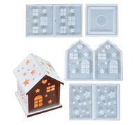 Molds for Epoxy Resin - House Flexible DIY Crafting Tools,Cute House Epoxy Resin Molds | for Candle Holder Arts & Crafts Birthday Holiday Kids Adults Beginners