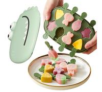 Molds Maker, 8 Cavities Maker, Multi Functional Kitchen Gadget with Dinosaur Lid, Fun Ice Cream Mould with Creative Style, Snack Freezer Tool for Children, Adults, Party Events