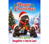 Mole Christmas Card for Daughter & Son In Law (Cute Animal Cartoon Gifts)