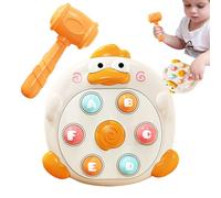 Mole Game - Cartoon Duck Interactive Hammering Toys, Early Developmental Fine Motor Skills Toys | Manual Hammer Knock Set, Handheld Whack Duck Game, Kids Educational Toy For Ages 3 Plus Indoor Pl