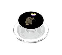 Mole Heart Balloon Nonbinary Pride PopSockets PopGrip for MagSafe