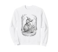 Mole Medieval Wizard Riding Snail Fantasy Sweatshirt