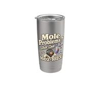 Mole Problems Funny Mole Day Chemistry Pun Avogadro Stainless Steel Insulated Tumbler
