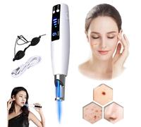 Mole Removal Pen - 9 Modes + 4 Levels, Blue Light Picosecond Pen Plasma Device Freckle Scar Tattoo Removal Dark Spot Removal Machine, LCD Display, with Glasses,Blue