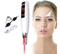 Mole Removal Pen & Blue Light Picosecond Plasma Machine, 9 Modes 4 Levels LCD Device, Professional Freckle Scar Tattoo Dark Spot Removal with Safety Glasses(Red)