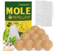 Mole Repellent, 10Pack Peppermint Oil to Repel Mole, Gopher, Vole Repellent Outdoor Use for Lawn, Garden