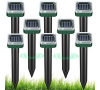 Mole Repellent for Lawns 8 Pack, Solar Powered Mole Repeller Ultrasonic Gopher Deterrent, Outdoor Waterproof Vole Vibration Stakes,Sonic Spike for Rodent Groundhog Snake Chipmunk