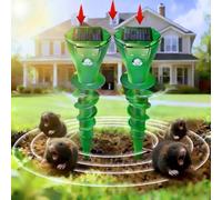 Mole Repellent Solar Powered, 2 Pack Ultrasonic Gopher Repeller