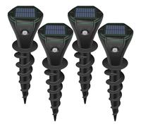 Mole Repellent Solar Powered, 4 Pack-Black