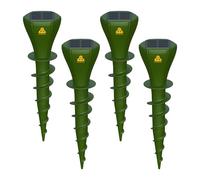 Mole Repellent Solar Powered 4 Pack, Snake Vole Repellent Outdoor, Solar Powered Gopher Chaser for Lawn and Garden, Waterproof Sonic Spikes, Get Rid of Moles, Groundhogs, and Rodents