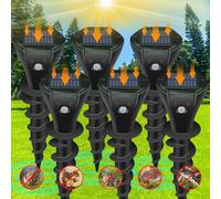 Mole Repellent Solar Powered, 6 Pack-Black