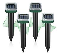 Mole Repellent Solar Powered Gopher Repellent Ultrasonic Vole Repeller Get Rid of Moles in Your Yard 4 Pack