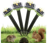 Mole Repellent Solar Ultrasonic 4 Pack,Outdoor Powered Sonic Deterrent,IP66 Waterproof,Mole Stopper Scare Vole for Lawn Garden & Yard Home,Groundhog Repeller Snake Rodent Chaser