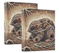 Mole Underground Tunnel Collage Notebook Binders with Pockets 1 Pack 1.5 Inch Office Binder Teachers Supplies 200 Sheets