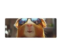 Mole Wearing Glasses Mouse Pad In Big Extended Non-Slip Rubber Base Mousepad With Stitched Edges Gaming Pc Desktop Large Mouse Pad 11.8x31.5
