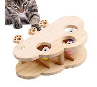 Mole Whack Game for Cats - Interactive Cat Scratching Mole Toy Made of Wood, Indoor Entertainment & Fun, Promotes Exercise, Claw Care & Training, Fun Cat Scratching Board