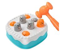 Mole Whack Toy - Cake Shape Hammer Game Set, Wooden Educational Pounding Board, Early Learning Activity Toy, Preschool Coordination Trainer | Boys Girls Ages 1-3 Years Motor Skill Play