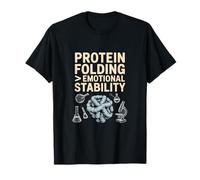 Molecular Biology Protein Folding Science Humor Vintage Art T-Shirt