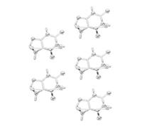 Molecular Clothes Pins Science Cute Cartoon Brooches Pin Badges Chemistry Structure Teacher Biology Jewelry Molecule Shaped Brooch Silver Zinc Alloy