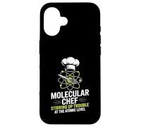 Molecular Gastronomy Chef Stirring Up Trouble Atomic Level Case for iPhone 16