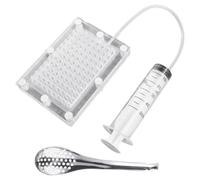 Molecular Gastronomy Kit Professional Molecular Gastronomy Caviar Maker Gourmet Dispenser Caviar Filter Spherification Dropper with Tube & Spoon Tools