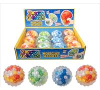 Molecule Madness Sensory Ball, Water Filled with Beads, Squishy Stress Relief Toy, Ages 3+, Assorted Colours - 1 Sent At Random
