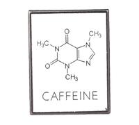 Molecule Series Enamel Pin: Caffeine, Serotonin, Dopamine - Scientific Badge for Backpack, Normal, Non-precious metal