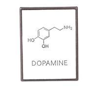 Molecule Series Enamel Pin: Caffeine, Serotonin, Dopamine - Scientific Badge for Backpack, Normal, Non-precious metal
