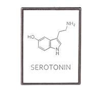 Molecule Series Enamel Pin: Caffeine, Serotonin, Dopamine - Scientific Badge for Backpack, Normal, Non-precious metal