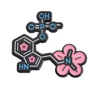 Molecule Series Enamel Pin: Caffeine, Serotonin, Dopamine - Scientific Badge for Backpack, Normal, Non-precious metal