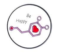 Molecule Series Enamel Pin: Caffeine, Serotonin, Dopamine - Scientific Badge for Backpack, Normal, Non-precious metal