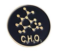 Molecule Series Enamel Pin: Caffeine, Serotonin, Dopamine - Scientific Badge for Backpack, Normal, Non-precious metal