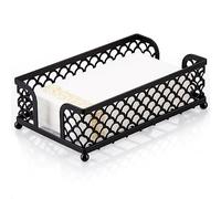 MOLEDINO Black Metal Guest Towel Napkin Holder for Tables,Flat Napkins Holder Paper Tissue Storage Outdoor for Bar Kitchen,Rustic Napkin Organizer Indoor for Cocktail Dinner Table Wedding