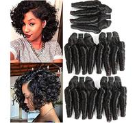 Molefi 5 Pieces Unprocessed Brazilian Virgin Human Hair Extensions Body Wave Short Body Wave 8A 50g/piece Natural Head Natural Color