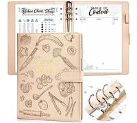 molekaus Recipe Book ，Blank Recipe Book to Write in Your Own Recipes，Recipe Notebook for Family Cooking， Removable Hardcover 7" x 10"Recipe Journal with 160 Pages - Beige