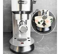 molemo Stainless Steel Drip Tray for DeLonghi Dedica Enlarged Drip Rack with Splash Guard, Space for 2 Cups, Compatible with EC 685 and EC 885 - Made in Germany