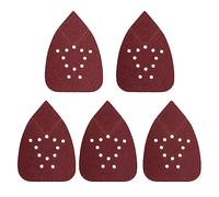 MOLENCO 50 Pieces Mouse Sander Pads,12 Holes Sandpaper for Electric Sander, Triangle Sanding Pads 60/80/120/180/ 220 Grits, Sanding Sheets for Black and Decker Detail Palm Sander