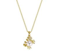 Molenia Crab Pearl Necklace for Women: 925 Sterling Silver, 14K Gold, Dainty Pearl Necklace with Pendant, Jewellery Gifts for Her, Women, Mother, Wife, Daughter, Christmas, Birthday