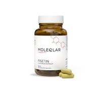 MoleQlar Fisetin 100 mg Capsules Pack of 60, Dietary Supplement with 200 mg Fisetin from Strawberry Extract per Serving, Capsule Form for Convenient Daily Use and Suitable for Easy Supplement Intake