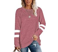 MOLERANI Sweatshirts for Women Soft Sweaters Pullover Long Sleeve Tunic Tops for Leggings 2XL Red