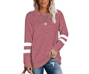 MOLERANI Women's Sweatshirts Lightweight Sweaters Long Sleeve Casual Tops Red L