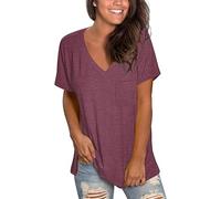 MOLERANI Womens T Shirts Short Sleeve V Neck Loose Summer Tee Wired 3XL