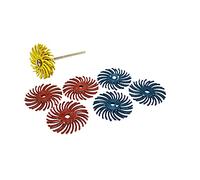 Moleroda 25mm 3M Radial Wheel Set, Metal Polishing 2.35mm 3/32'' Mandrels