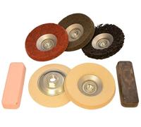 Moleroda Angle Grinder Metal Polishing Kit - 5-Piece Restoration Set with M14 Thread | Abrasive Discs, Felt Pads & Compounds for Stainless Steel, Aluminum, Brass & More